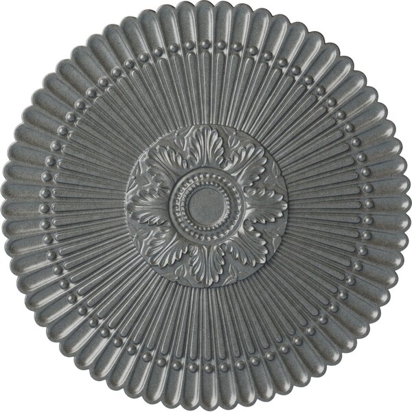 Ekena Millwork Nexus Ceiling Medallion (Fits Canopies up to 2 3/4"), Hand-Painted Platinum, 30"OD x 1 1/4"P CM30NEPLS - main